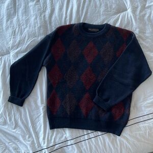 Men’s Brandini vintage Argyle sweater, size Med